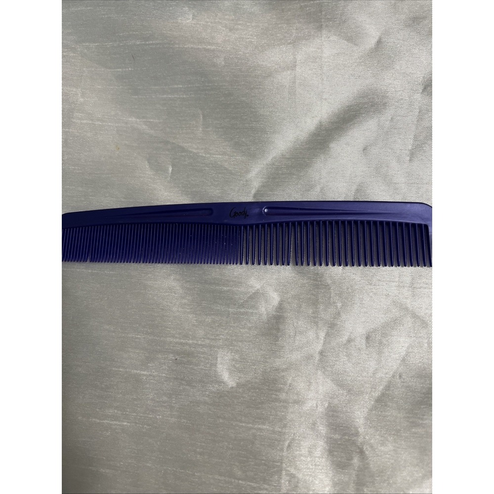 Vintage‎ Goody USA Hair Comb 7" Purple Wide & Tight Teeth Teaser Unbreakable